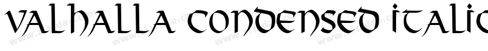 Valhalla Condensed Italic字体转换